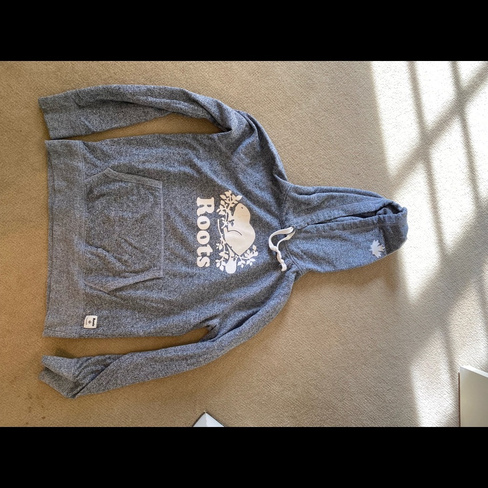 Roots Gray Hoodie Sweatshirt